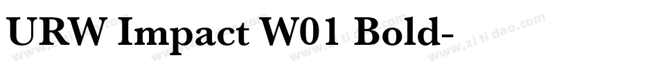 URW Impact W01 Bold字体转换